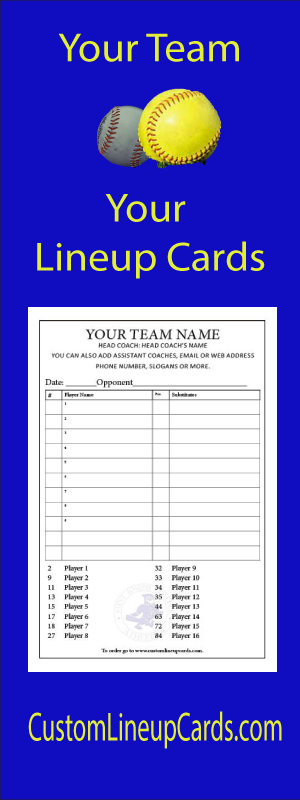 Your team, your lineup cards.  Custom Lineup Cards dot com.